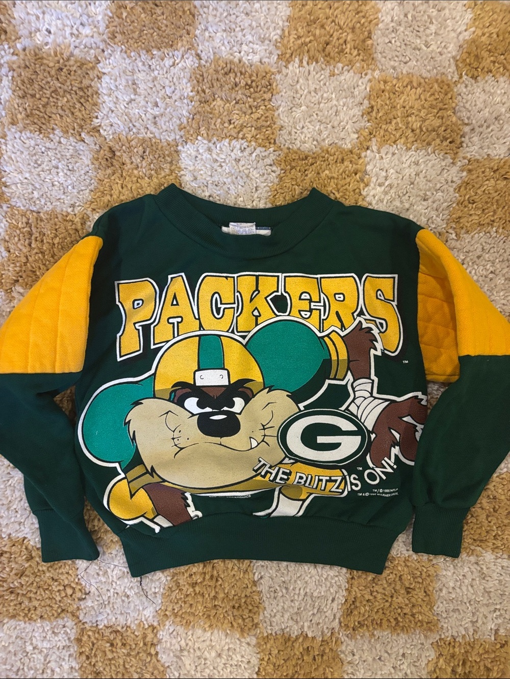 Vintage 1996 NFL Green Bay Packers kids Tasmanian Devil Crewneck